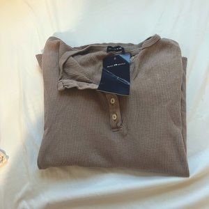 Brandy Melville Athern Thermal Top - Heather Brown